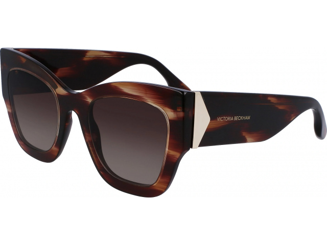 VICTORIA BECKHAM VB652S 227,  DARK BROWN HORN, BROWN