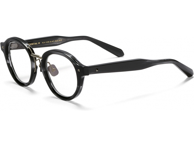 VALENTINO V - ESSENTIAL - IV BLK - BLK,  BLACK SWIRL - BLACK RHODIUM, CLEAR LENSES