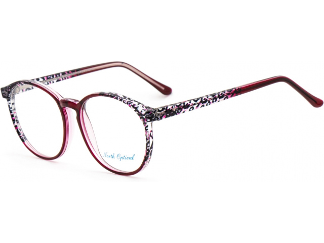 NORTH OPTICAL NO1027,  BURGUNDY, CLEAR