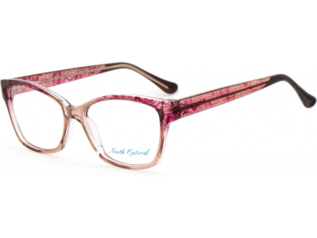 NORTH OPTICAL NO1029,  BURGUNDY, CLEAR