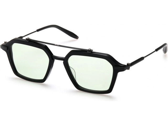 AKONI AKARI BLK - BLK,  MATTE BLACK - MATTE BLACK W/BLACK RHODIUM, LIGHT OLIVE LENSES