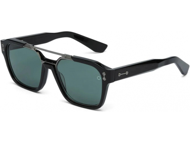 AKONI DISCOVERY BLK - BLK,  Black - Black Rhodium, Deep Emerald Green