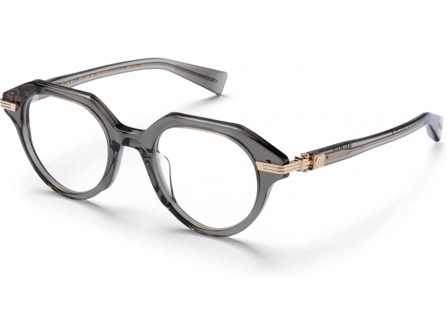 BALMAIN SENTINELLE - V GRY - GLD,  Crystal Grey - 12k Gold, CLEAR