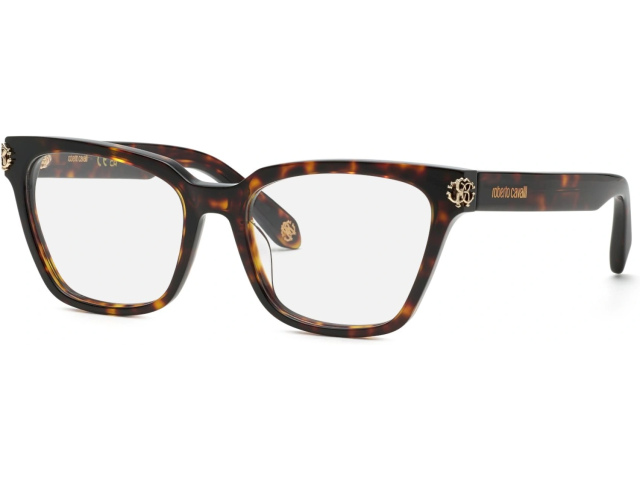 ROBERTO CAVALLI VRC073M 0743,  SHINY BROWN/YELLOW HAVANA, CLEAR