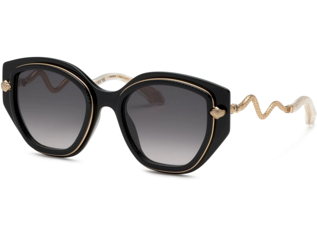 ROBERTO CAVALLI SRC096M 0700,  SHINY BLACK, SMOKE GRADIENT