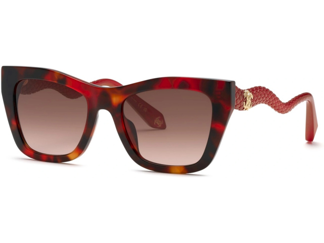 ROBERTO CAVALLI SRC129M 0795,  SHINY RED HAVANA, BROWN GRADIENT BROWN