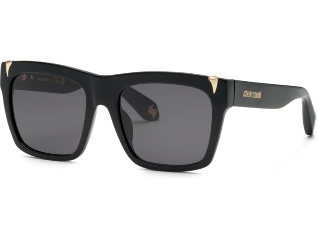 ROBERTO CAVALLI SRC126V 700Y,  SHINY BLACK, SMOKE