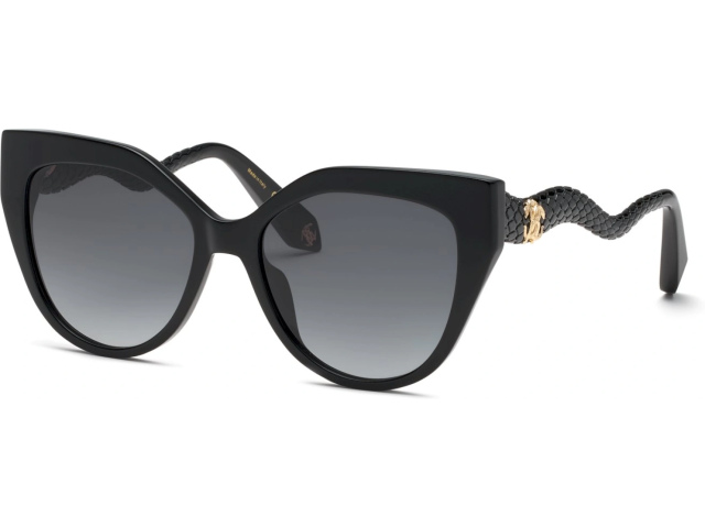 ROBERTO CAVALLI SRC138M 0700,  SHINY BLACK, SMOKE GRADIENT