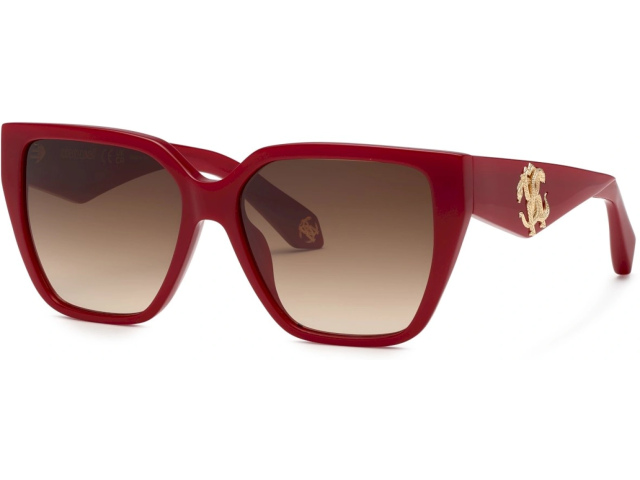 ROBERTO CAVALLI SRC137 09EZ,  SHINY FULL RED, BROWN GRADIENT