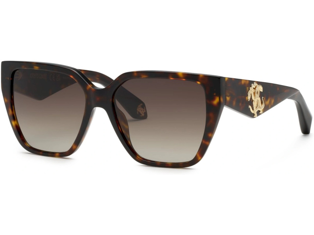 ROBERTO CAVALLI SRC137 0743,  SHINY BROWN/YELLOW HAVANA, BROWN GRADIENT BROWN
