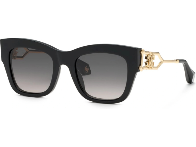 ROBERTO CAVALLI SRC130 0700,  SHINY BLACK, SMOKE GRADIENT