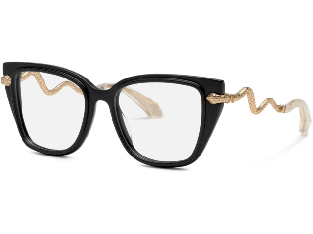 ROBERTO CAVALLI VRC104 0700,  SHINY BLACK, CLEAR