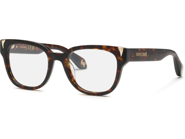 ROBERTO CAVALLI VRC115V 0743,  SHINY BROWN/YELLOW HAVANA, CLEAR