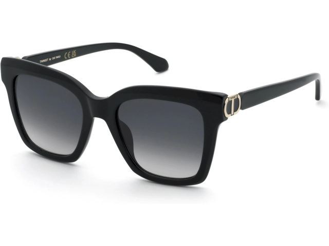 TWINSET STW096 0700,  SHINY BLACK, SMOKE GRADIENT