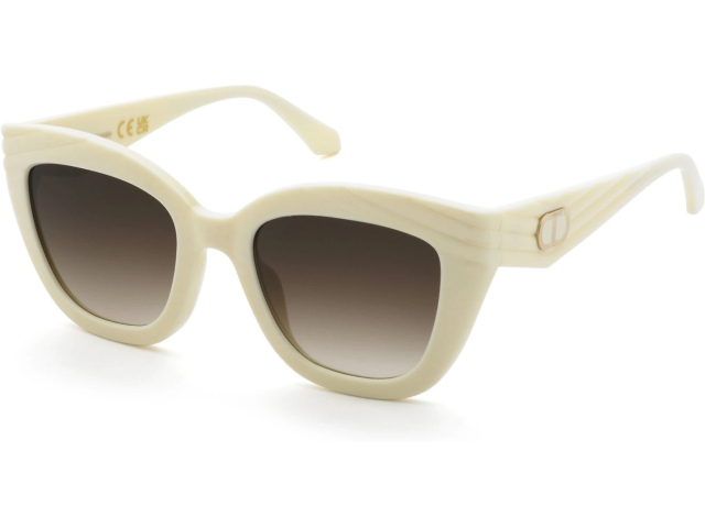 TWINSET STW100 09ZQ,  SHINY FULL IVORY, BROWN GRADIENT