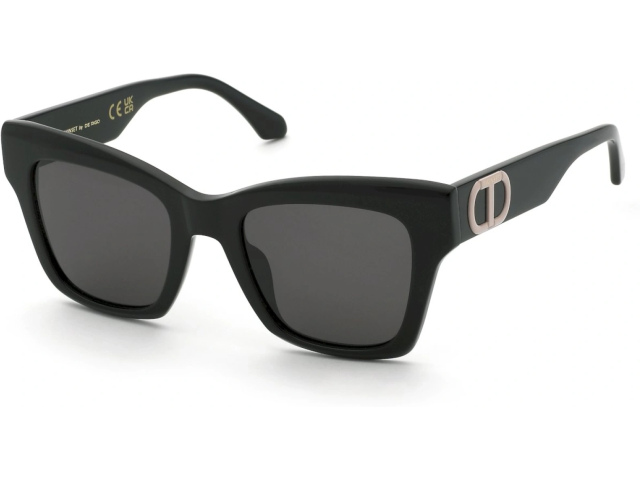 TWINSET STW099 0700,  SHINY BLACK, SMOKE