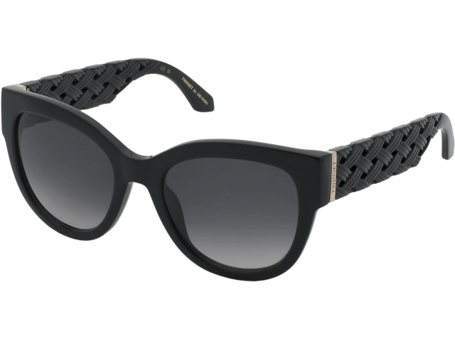 TWINSET STW103 0700,  SHINY BLACK, SMOKE GRADIENT