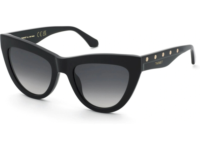 TWINSET STW106 0700,  SHINY BLACK, SMOKE GRADIENT