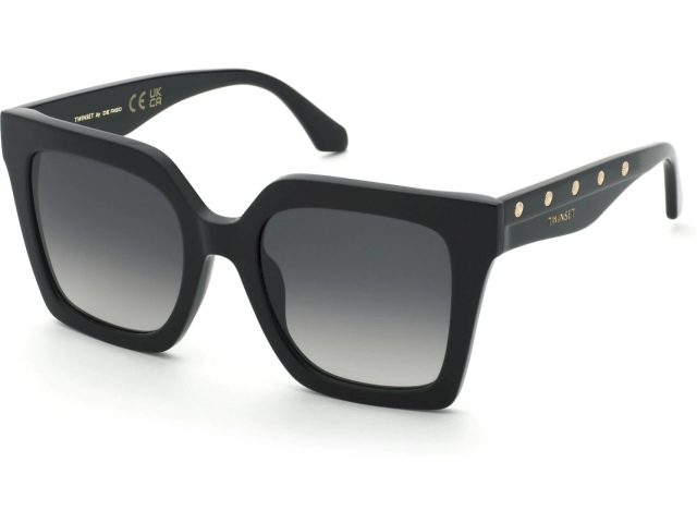 TWINSET STW105 0700,  SHINY BLACK, SMOKE GRADIENT