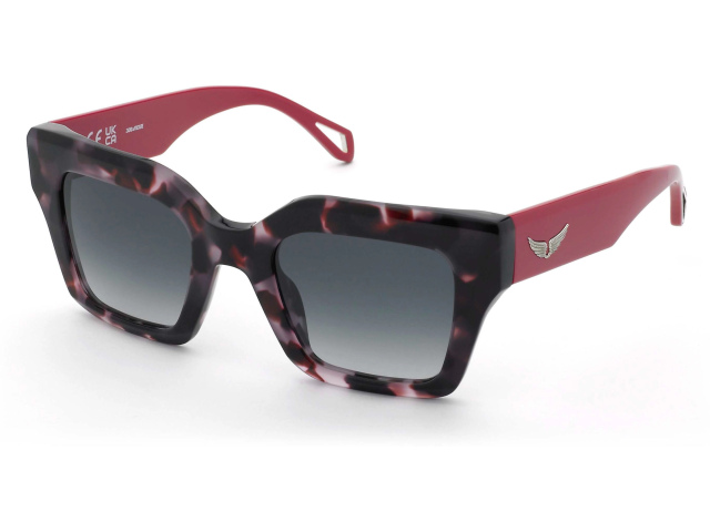 ZADIG and VOLTAIRE SZV457 01GT,  FUXIA/PINK HAVANA, SMOKE GRADIENT