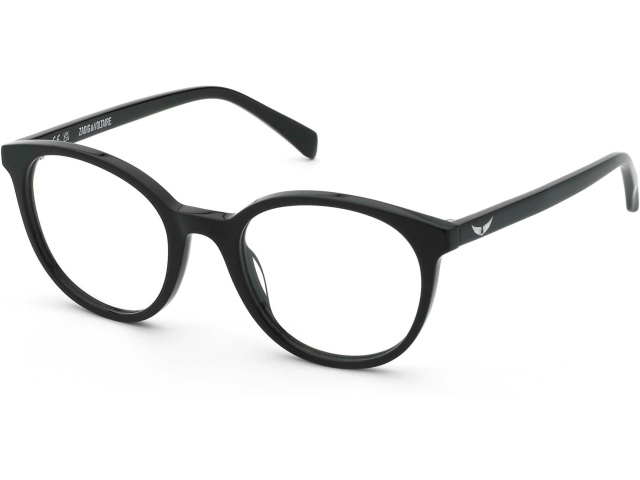 ZADIG and VOLTAIRE VZJ055 0700,  SHINY BLACK, CLEAR
