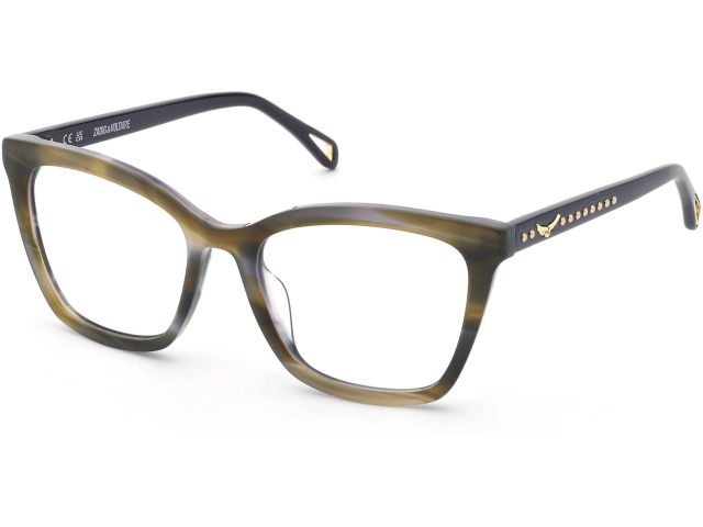 ZADIG and VOLTAIRE VZV442 0M23,  VIOLET/GREEN SHINY, CLEAR