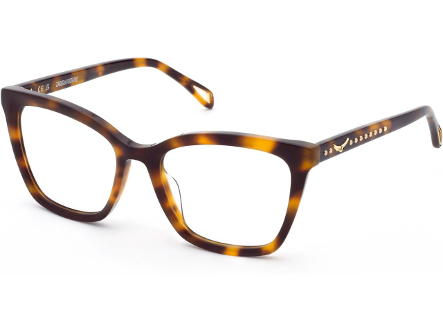 ZADIG and VOLTAIRE VZV442 09AJ,  HAVANA BROWN, CLEAR