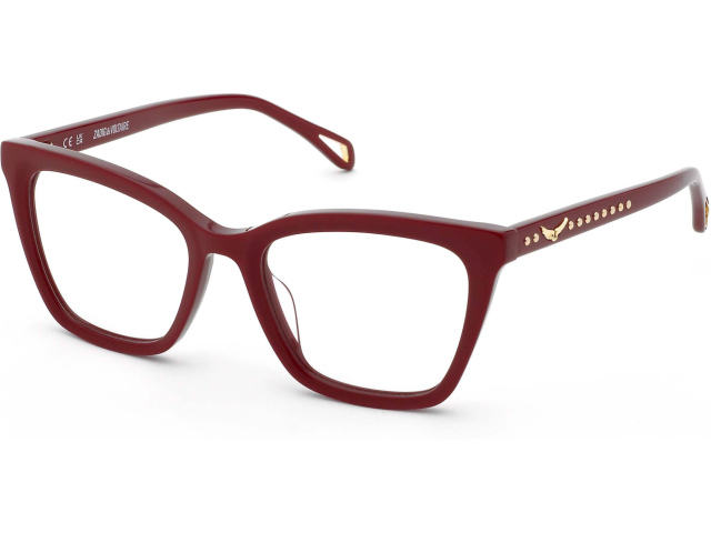 ZADIG and VOLTAIRE VZV442 01CK,  BORDEAUX, CLEAR
