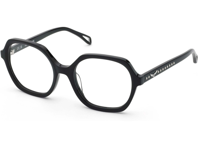 ZADIG and VOLTAIRE VZV443 700Y,  SHINY BLACK, CLEAR