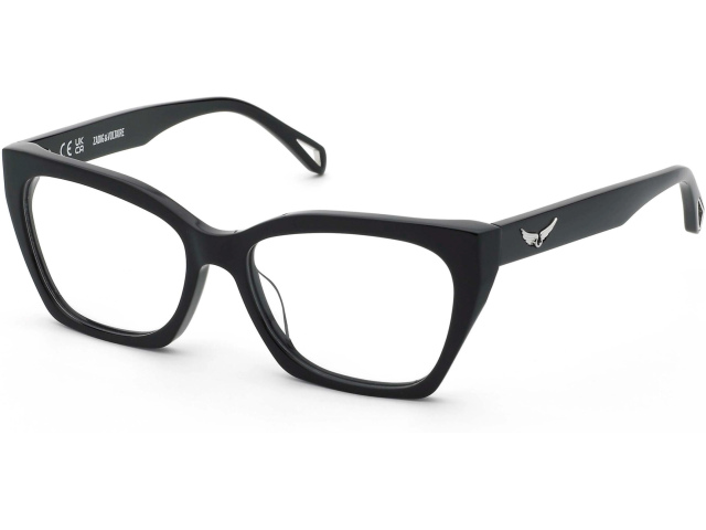 ZADIG and VOLTAIRE VZV444 0700,  SHINY BLACK, CLEAR
