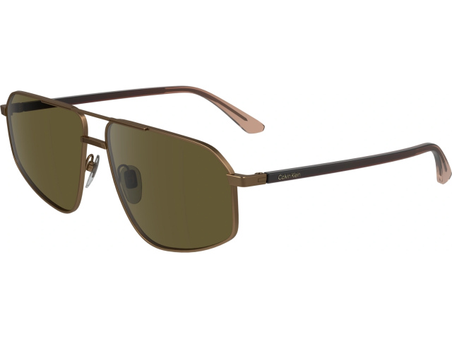CALVIN KLEIN CK23126S 770,  MATTE AMBER GOLD, SOLID BROWN