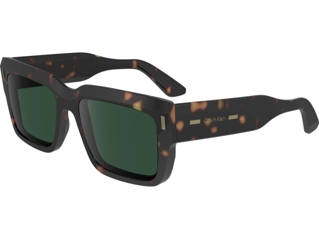 CALVIN KLEIN CK23538S 235,  DARK HAVANA, SOLID GREEN