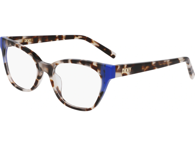 DKNY DK5058 275,  BONE TORTOISE/COBALT, CLEAR