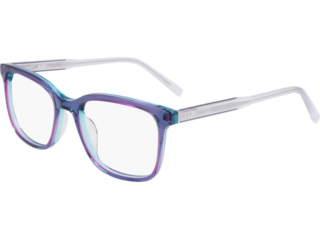 DKNY DK5065 400,  CRYSTAL BLUE LAMINATE, CLEAR