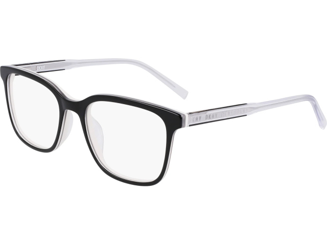 DKNY DK5065 1,  BLACK/WHITE LAMINATE, CLEAR