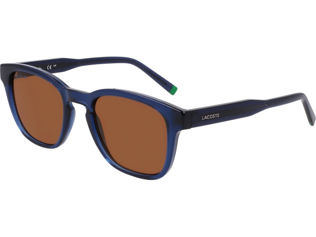 LACOSTE L6026S 410,  TRANSPARENT BLUE, SOLID BROWN