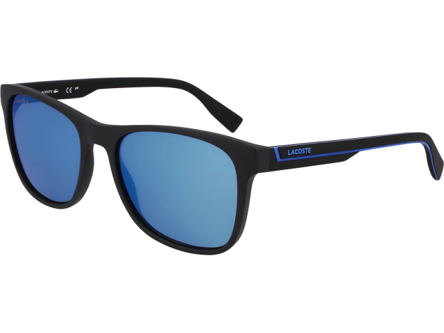 LACOSTE L6031S 2,  MATTE BLACK, SOLID GREY MIRROR BLUE