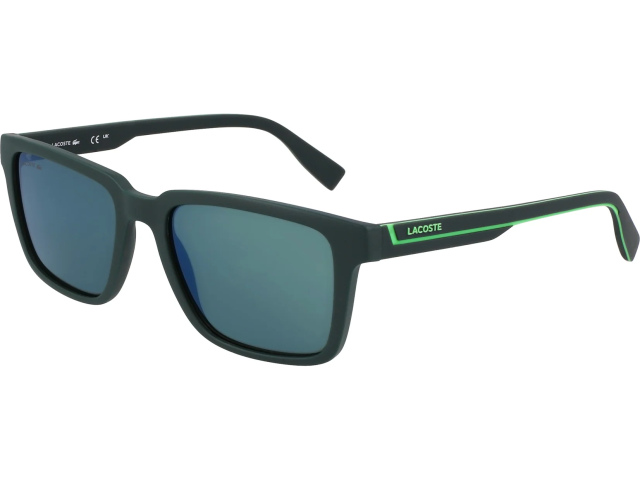 LACOSTE L6032S 301,  MATTE GREEN, SOLID GREEN FLASH