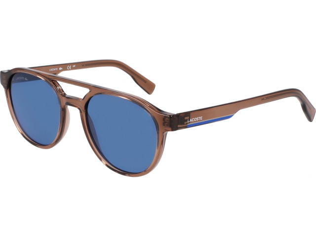 LACOSTE L6008S 210,  TRANSPARENT BROWN, BLUE SOLID