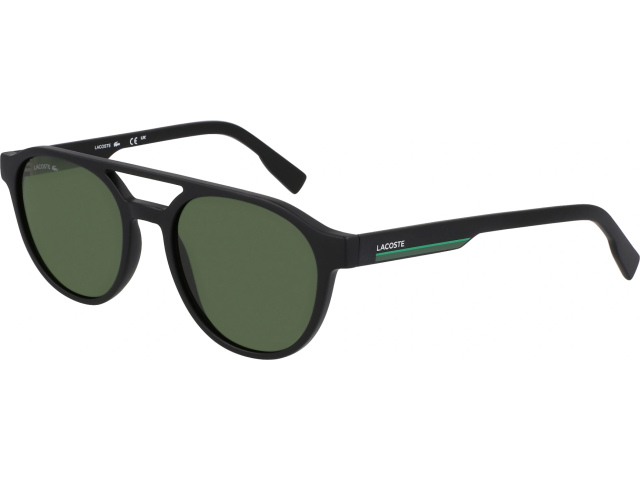 LACOSTE L6008S 2,  MATTE BLACK, SOLID GREEN
