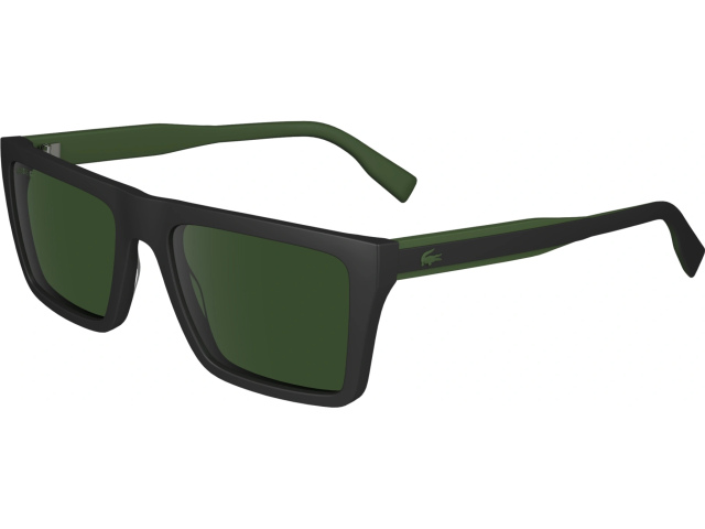 LACOSTE L6009S 2,  MATTE BLACK, SOLID GREEN