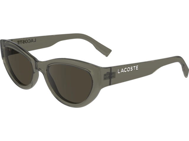 LACOSTE L6013S 210,  TRANSPARENT BROWN, SOLID BROWN