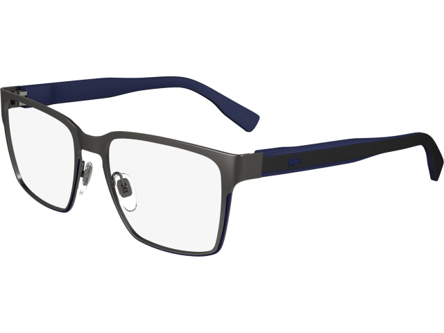 LACOSTE L2293 33,  MATTE DARK GUNMETAL, CLEAR