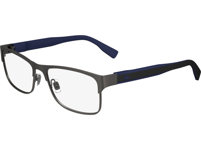 LACOSTE L2294 33,  MATTE DARK GUNMETAL, CLEAR