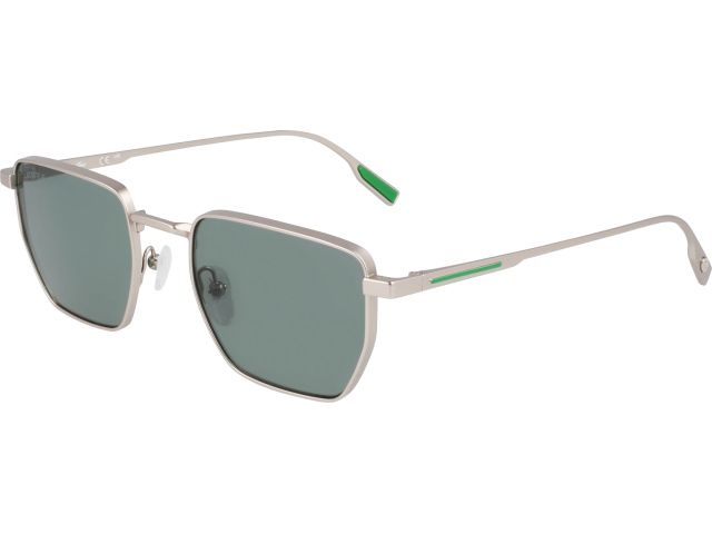 LACOSTE L260S 38,  MATTE LIGHT GUNMETAL, SOLID GREEN
