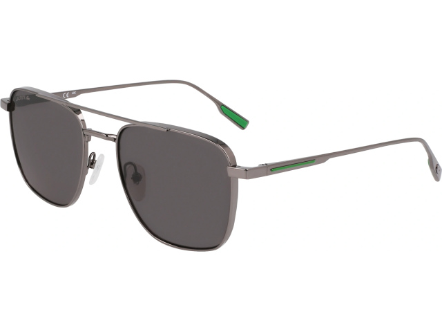 LACOSTE L261S 35,  SHINY GUNMETAL, Solid Smoke