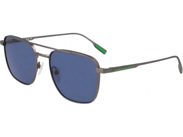 LACOSTE L261S 33,  MATTE DARK GUNMETAL, Solid Blue