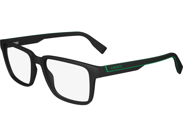 LACOSTE L2936 2,  MATTE BLACK, CLEAR