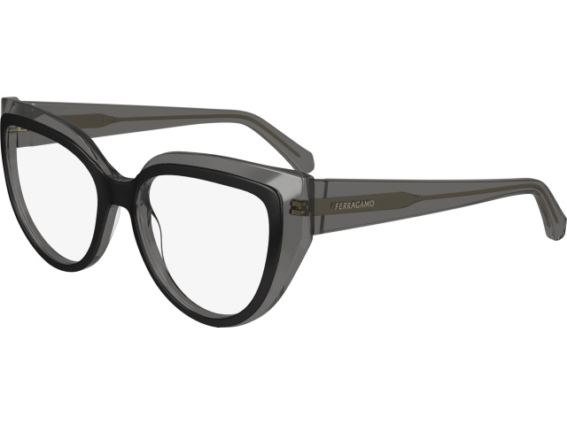 SALVATORE FERRAGAMO SF2984 24,  TRANSPARENT GREY/BLACK, CLEAR
