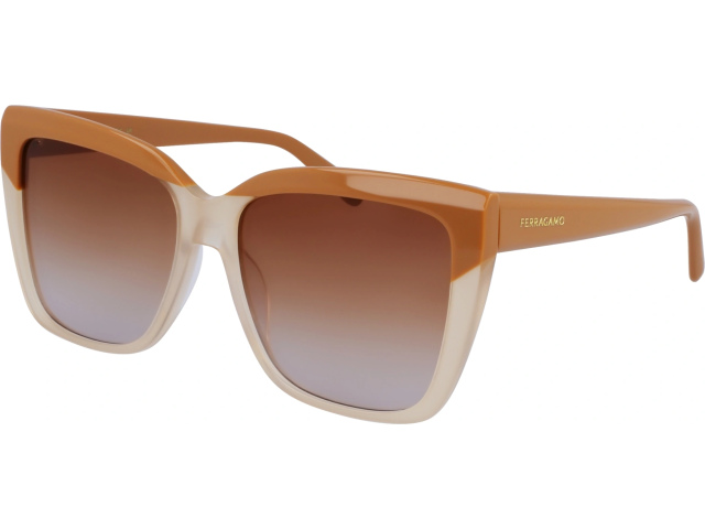 SALVATORE FERRAGAMO SF1102S 261,  CARAMEL, BROWN GREY GRADIENT